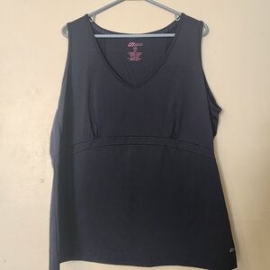 Eddie Bauer Sport Women's Plus Size XXL 2XL Black Athletic Tank Mesh Accents